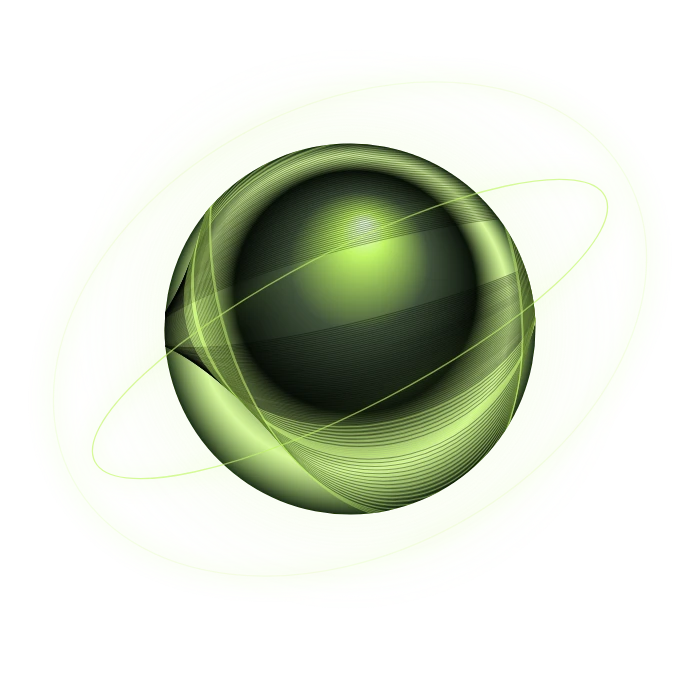 Abstract orbit sculpture for the sound canvas